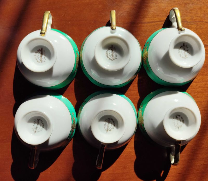 6 chávenas de café em porcelana japonesa Chugai Foreign