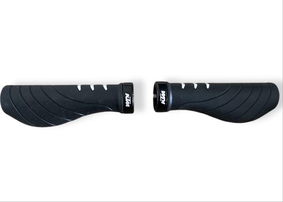 Chwyty rowerowe KTM skręcane, ergo, czarno-białe, nowe FV / 008-039