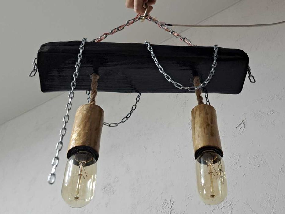 Подвесной светильник Loft Лофт ретро люстра деревянный ручной работы