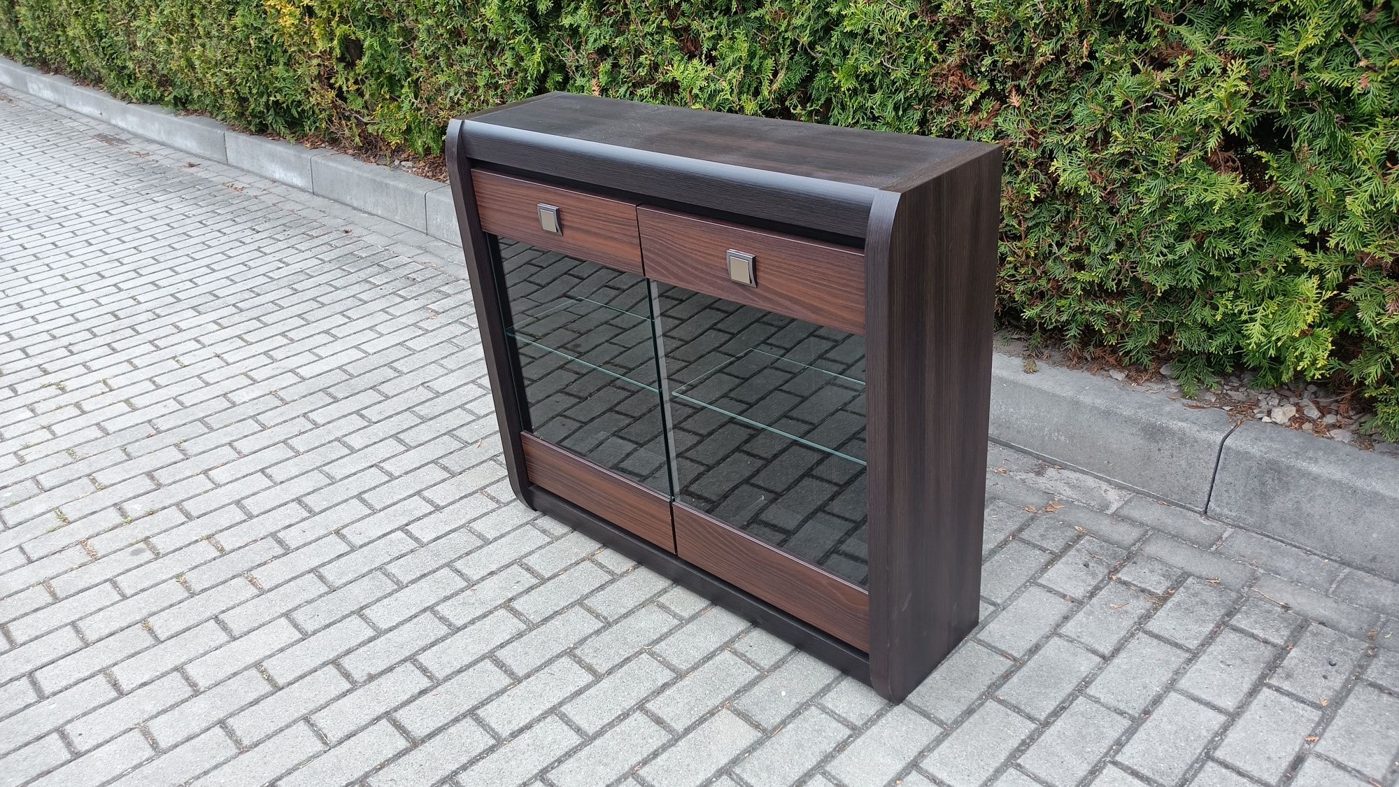 Witryna Komoda BRW Loren Szafka 80 x 100 x 30 cm przeszklona