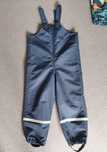 Nowe spodnie wodoodporne typu shell z szelkami H&M, roz. 122-128