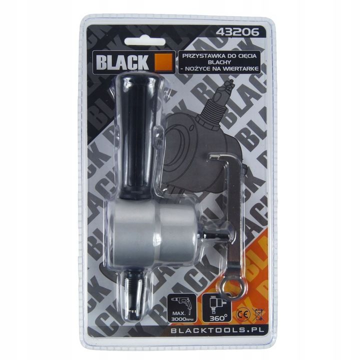 Nożyce Do Cięcia Blachy Przystawka Adapter Na Wiertarkę Black