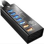 7-портовий алюмінієвий USB Хаб (Black) SmartDelux