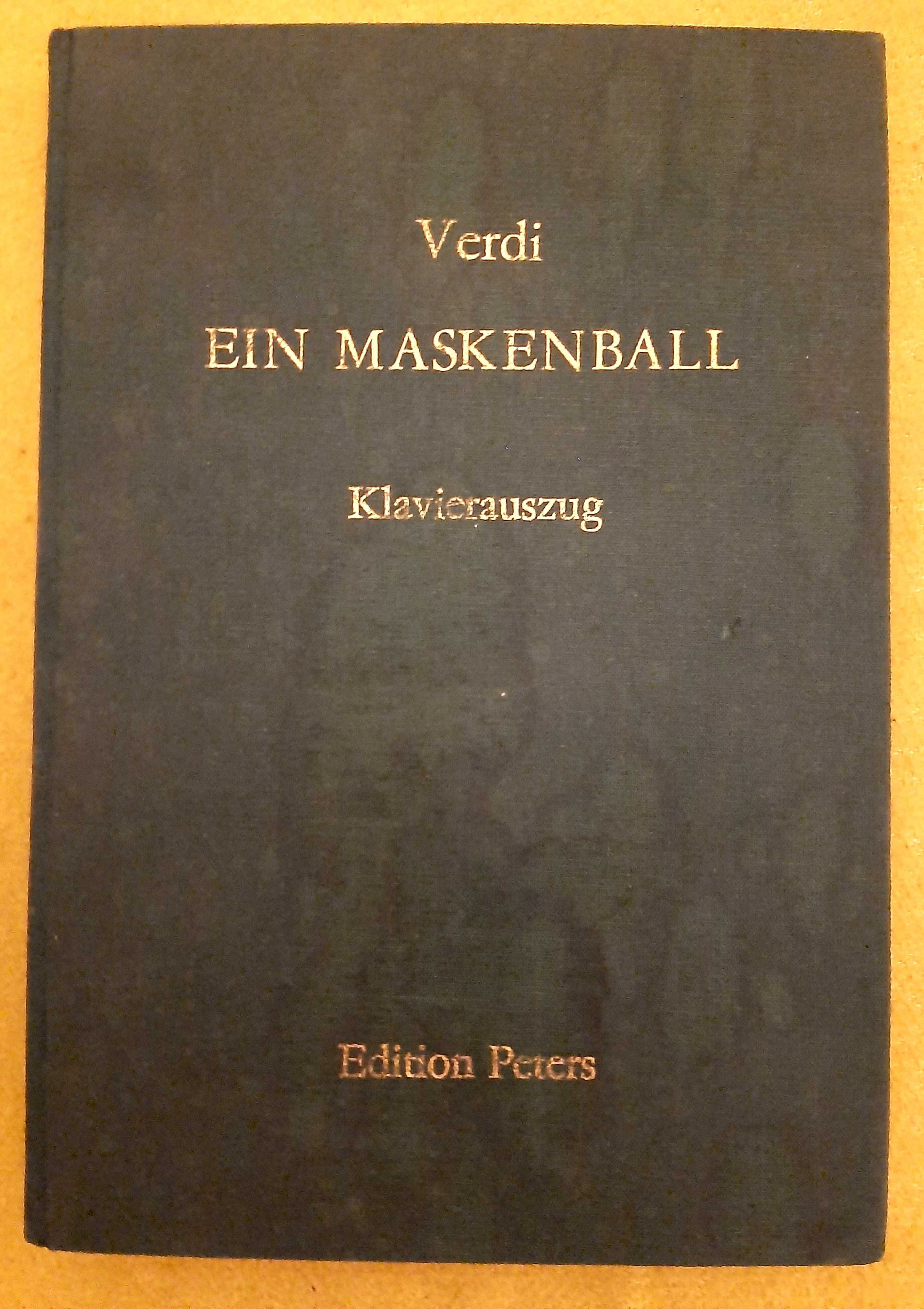Verdi, Bal maskowy, nuty