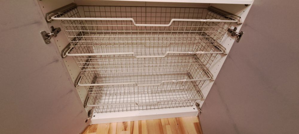 Kosze siatkowe z prowadnicami IKEA do PAX 100x35