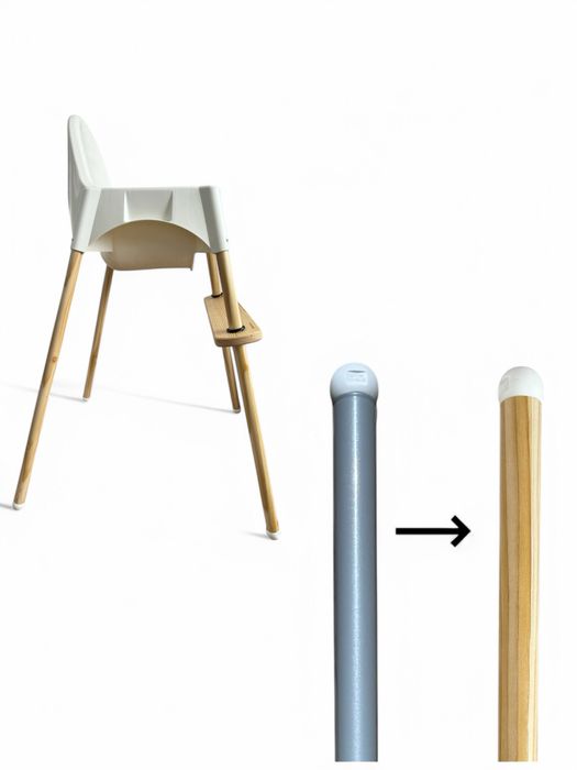 Podnozek ikea antilop sosnowy + okleina sosnowa