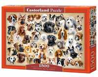 Puzzle 1500 Collage With Dogs Castor, Castorland