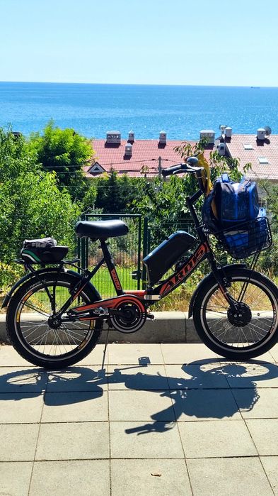 Продам электровелосипед б/у складной колесо на 20 ТОЛЬКО САМОВЫВОЗ