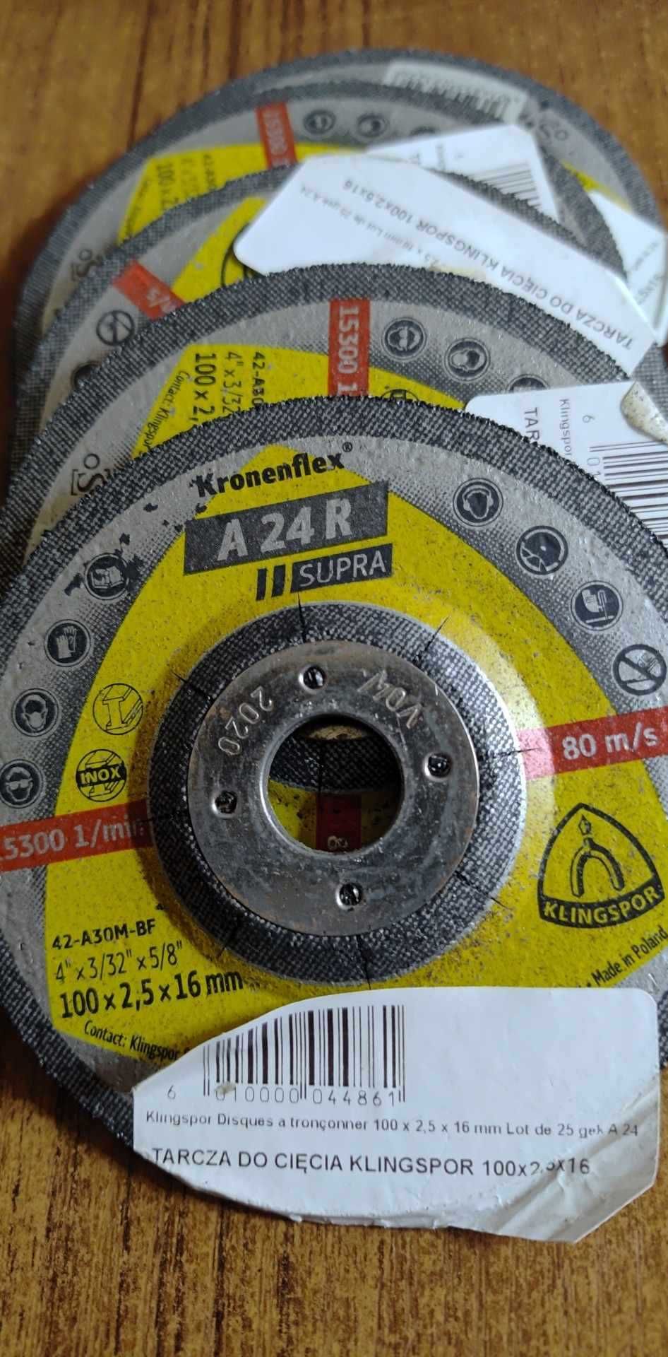 12 SZTUK tarcze do cięcia stali 100x2,5x16mm KLINGSPOR wypukłe s833