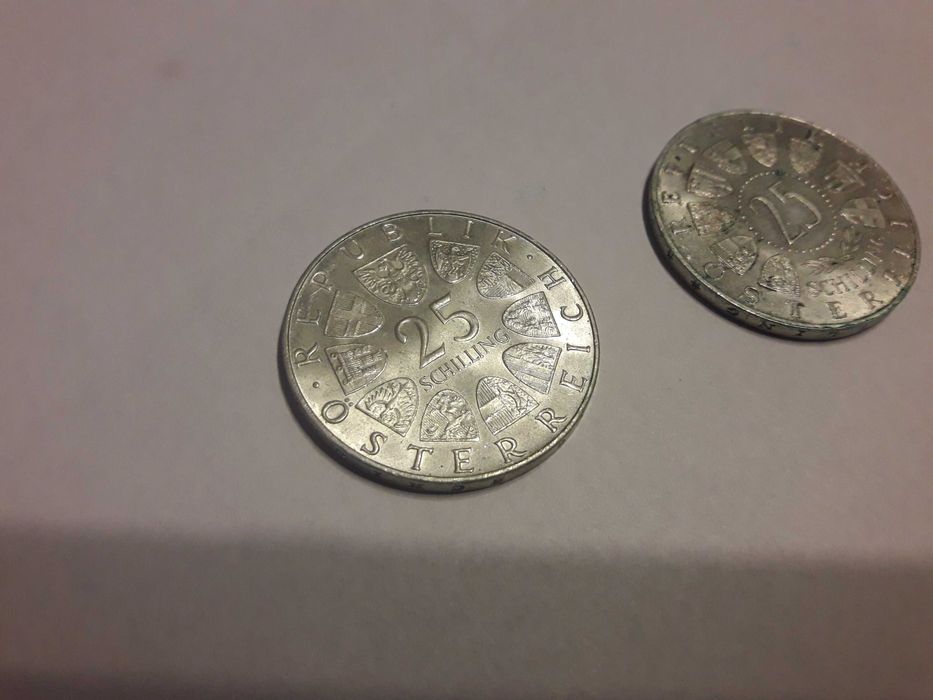 Monety srebrne 2 x 25 szylingów, Austria
