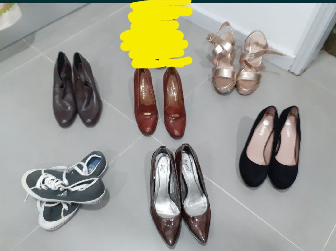 Sapatos de senhora : lote 6 pares sapatos