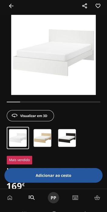 Cama Malm Ikea 140x200 Usada