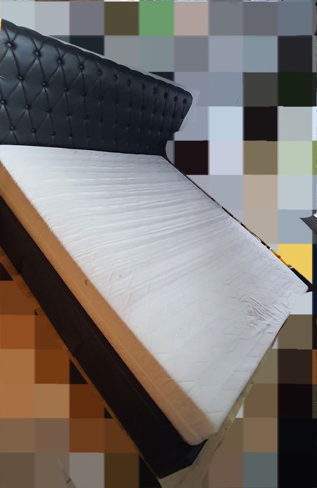 Łóżko 200x220 pikowane wezgłowie, czarne