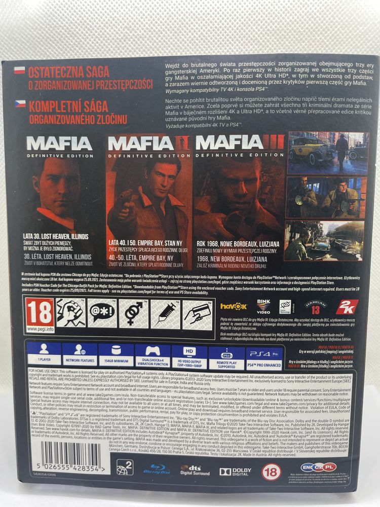 Mafia Trilogy PlayStation PS4 PS5