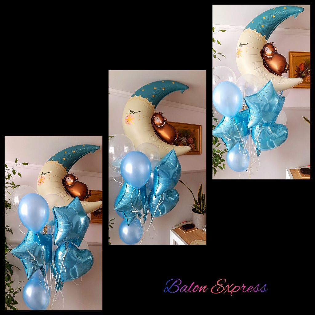 Balony z helem, balonowe dekoracje, pudła balonowe