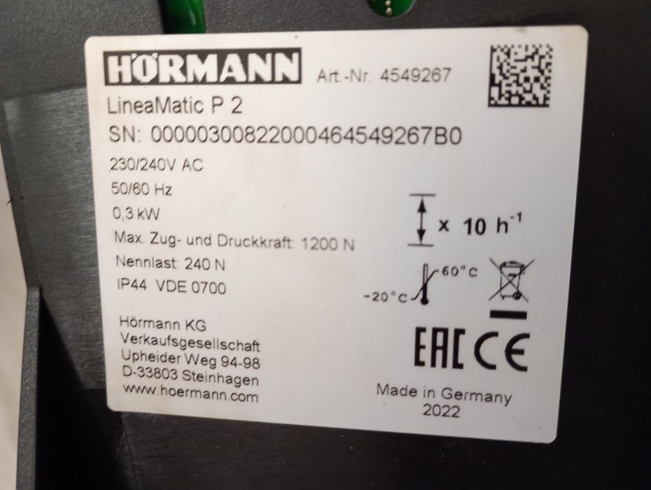 Hörmann LineaMatic P2 – napęd do bramy przesuwnej+fotokomórki+pilot