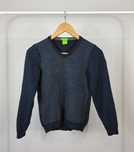 Hugo Boss wełniany sweter sweterek w serek dziecięcy chłopięcy 134-140