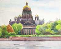 акварельная картина Ленинград