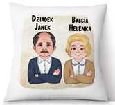Poduszka Babcia i Dziadek Imiona Personalizacja Prezent Dzień Babci