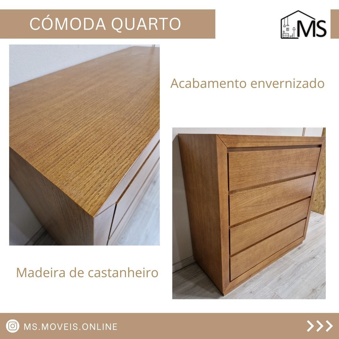 Cómoda Quarto Madeira - Várias medidas