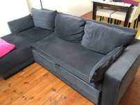 Sofá-Cama com Chaise Longue