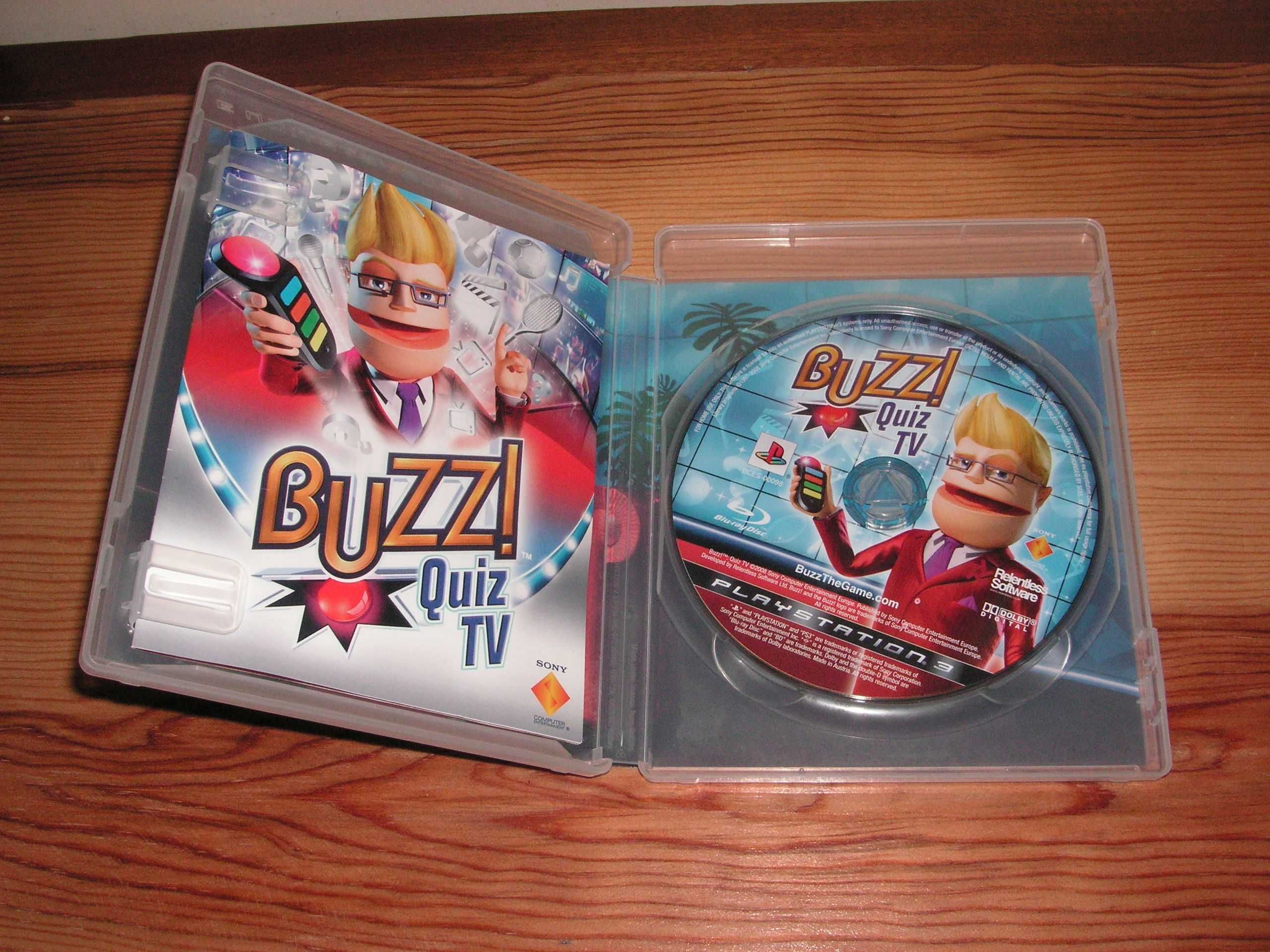 Buzz Quiz TV para Playstation 3, Sinalizadores Sem Fios Três e Pen