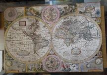 Puzzle antyczna mapa świata ułożone