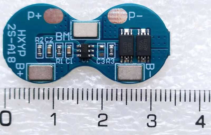 bms 2s 4 Ампера модуль захисту для 2-х LI-ION аккумуляторів