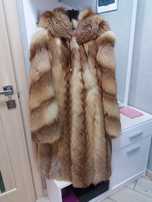 Шикарная натуральная шуба из лисы(s/xs)