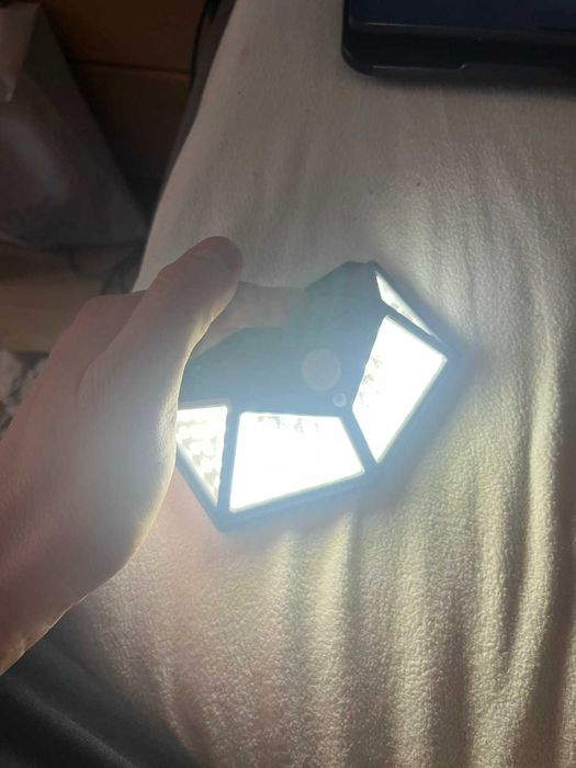 уличный фонарь 100leD с датчиком движения! 10 ват 600люмен