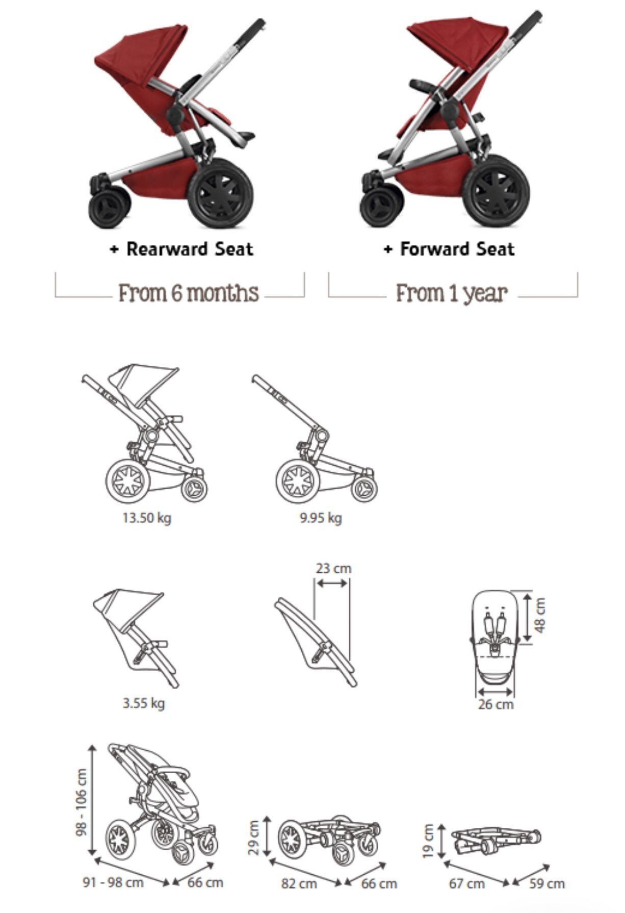 Quinny Buzzy xtra 3 rodas