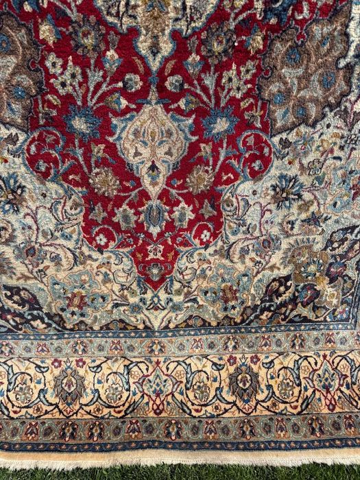 Kaszmirowy z jedwabiem dywan perski Iran Nain 350x200 galeria 26 tys