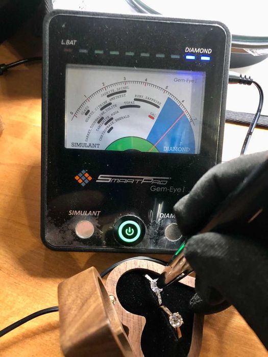 Белое золото 585 с бриллиантом 1.0 карат