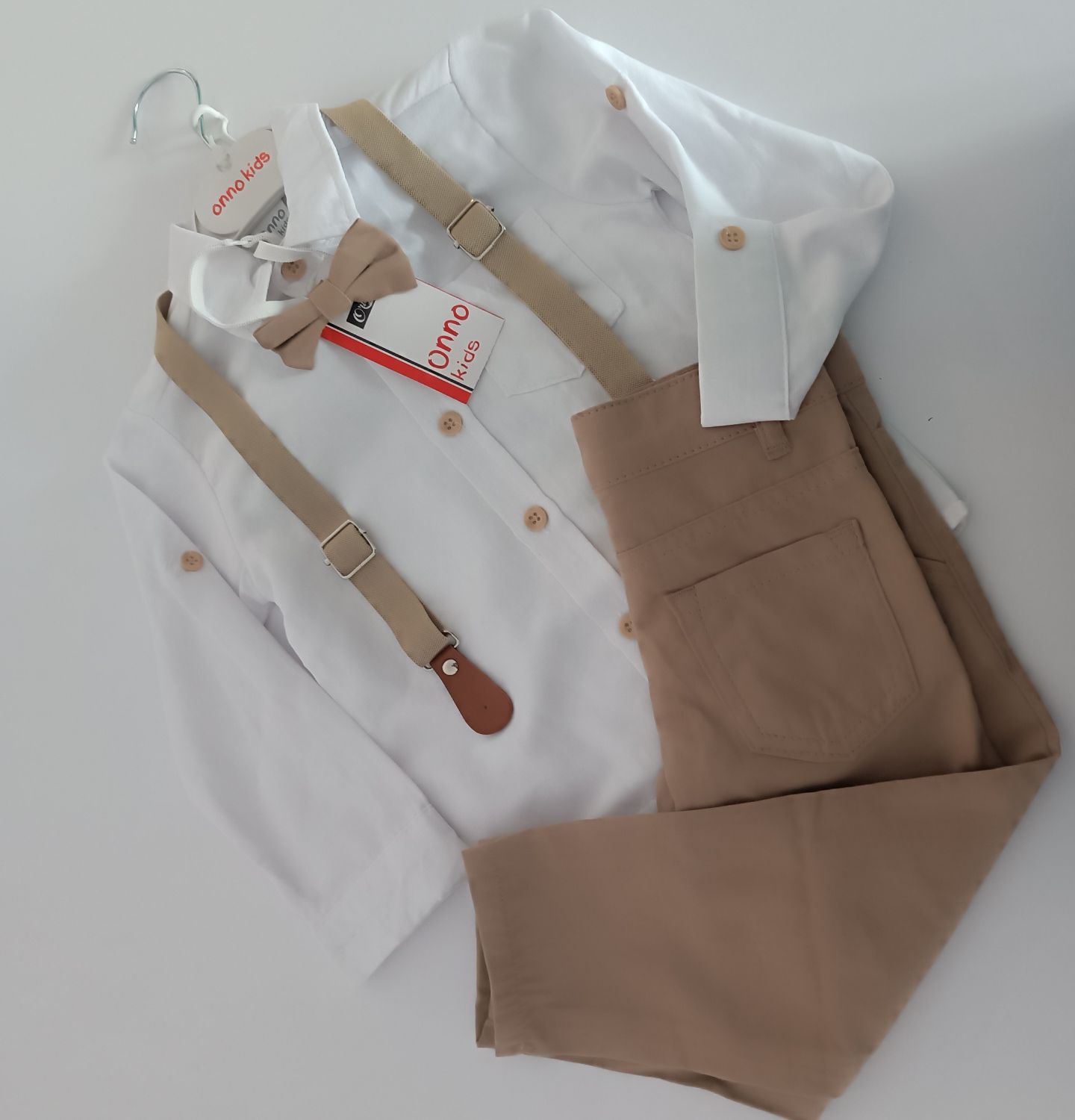 nowy elegancki komplet zestaw 92 dla chłopca na chrzest wesele chrzcin