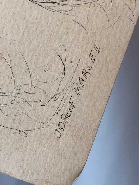 Desenho Tinta da China Vintage Jorge Marcel