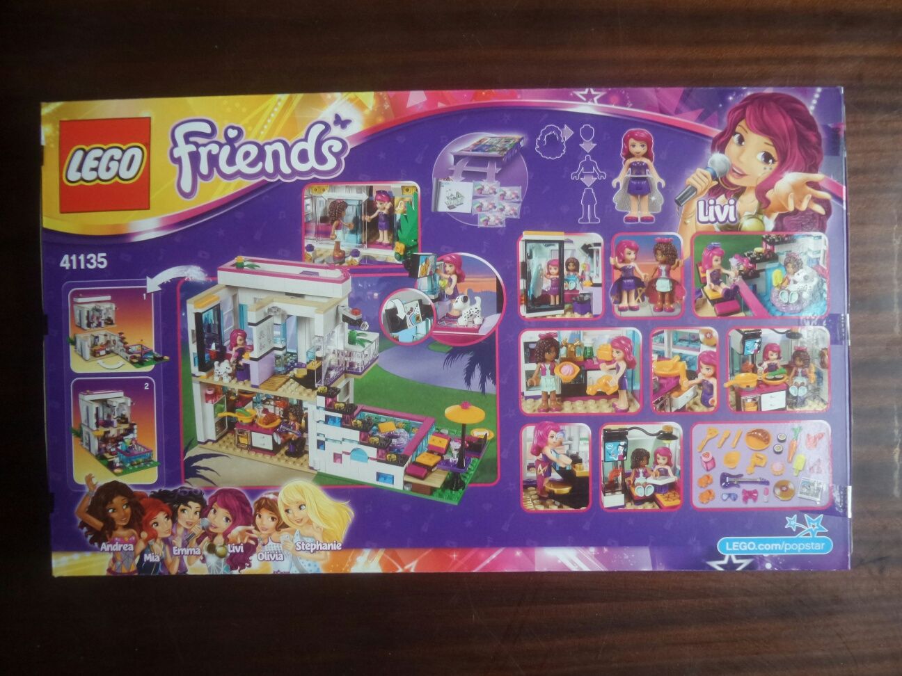 LEGO FRIENDS 41135 Dom gwiazdy pop Livi Klocki NOWE!