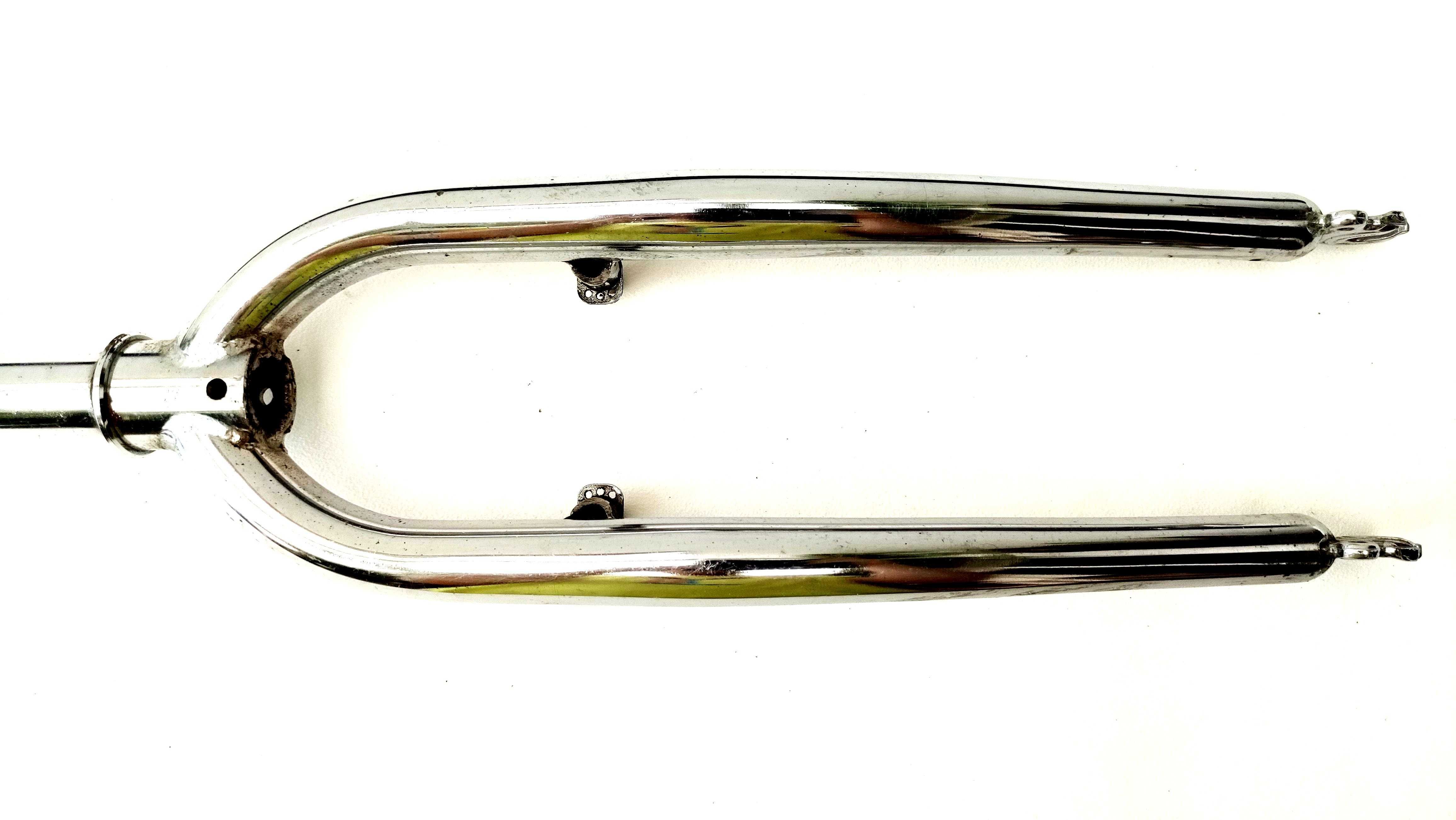 Chromowany Widelec Stalowy A-head 1 i 1/8'' pod koło 26'' #259