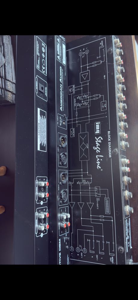 Sprzet audio rack wskazniki db + mixer