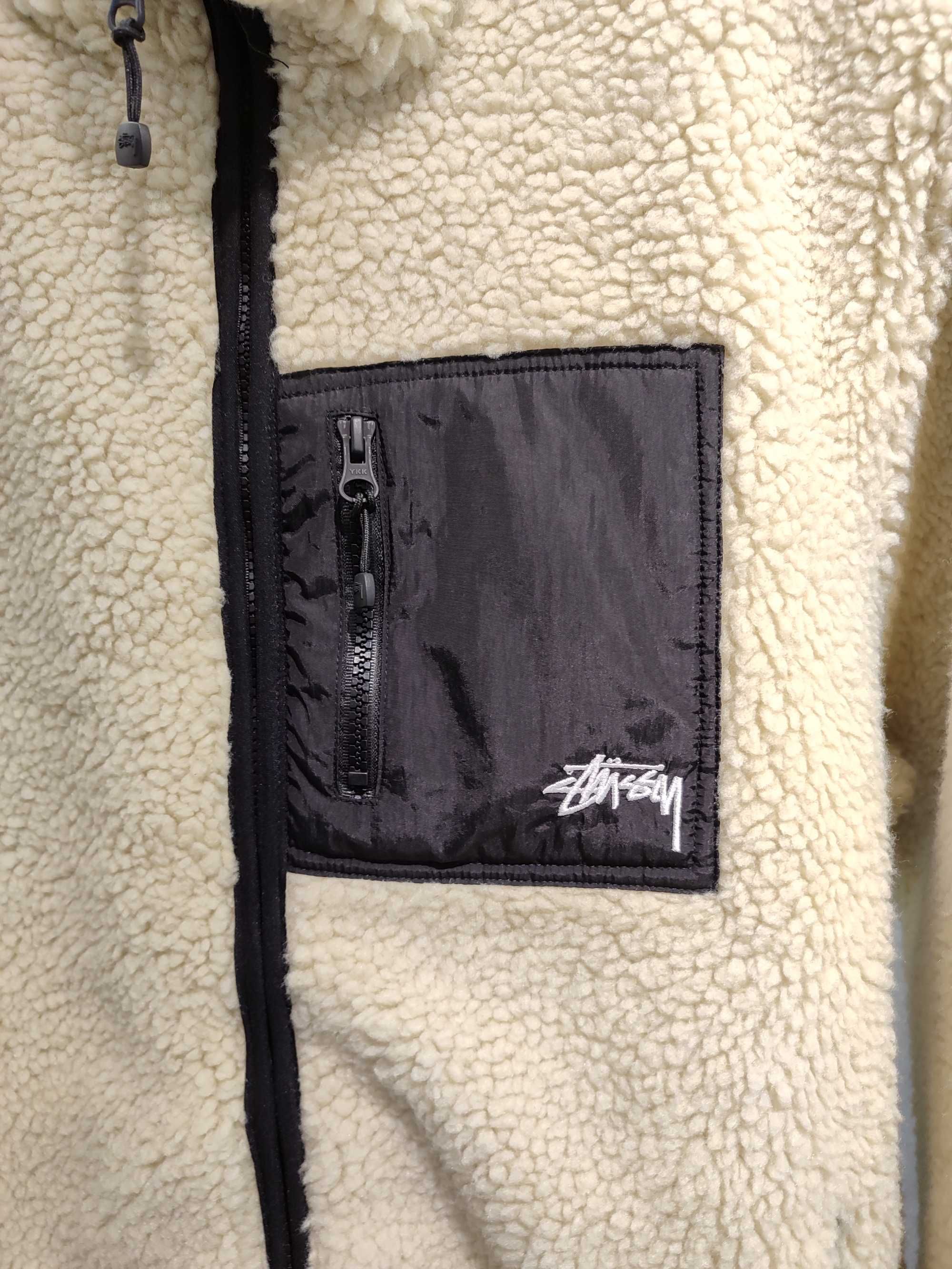 Куртка STUSSY VENUS jacquard sherpa jacket natural