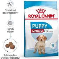 Promocja ROYAL CANIN Medium puppy Junior 5 x 1kg + kocyk polarowy