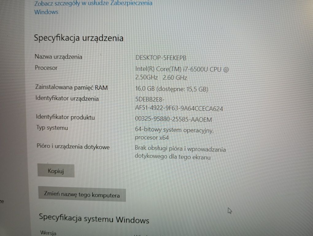 Lenovo i7 6500u 16gb r7 m370