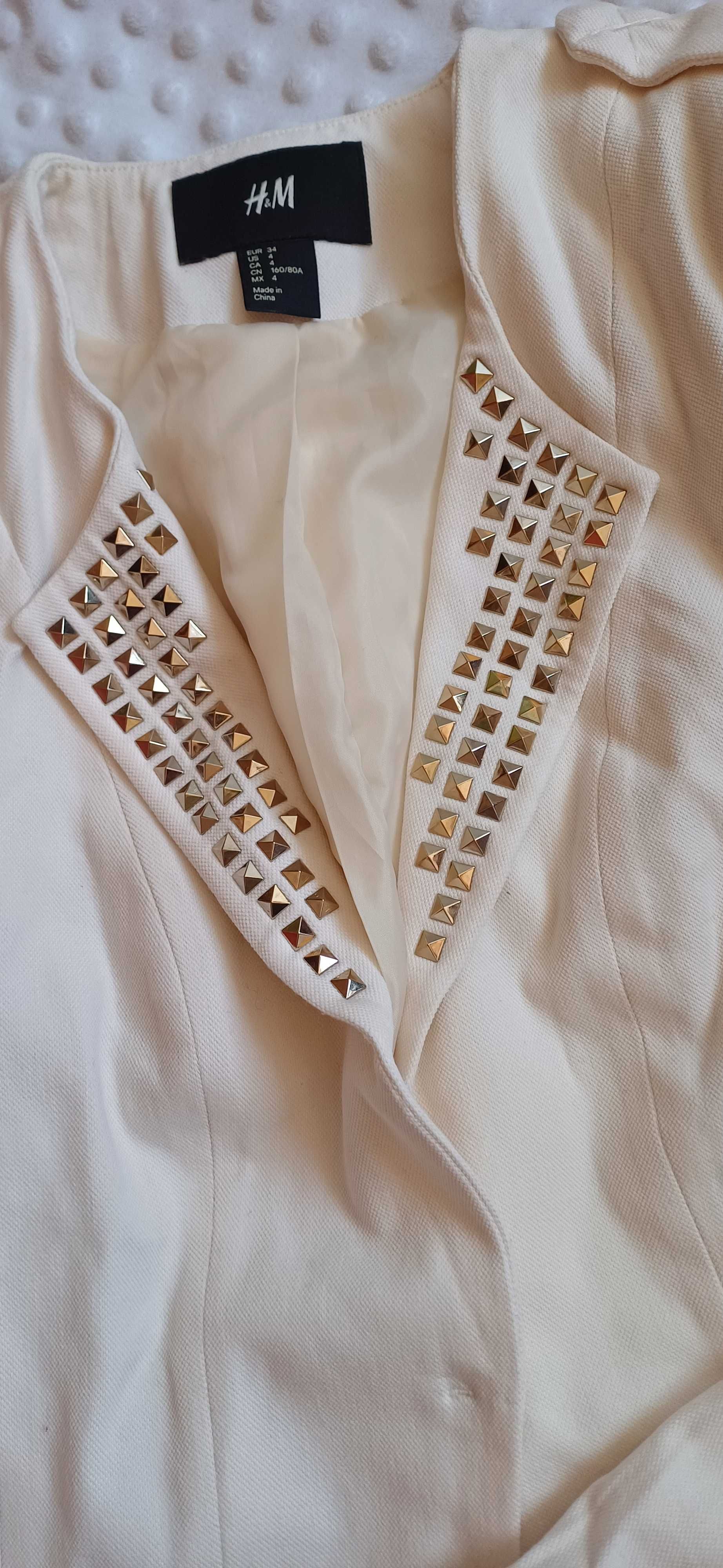 Marynarka h&m śmietankowa/ecru xs