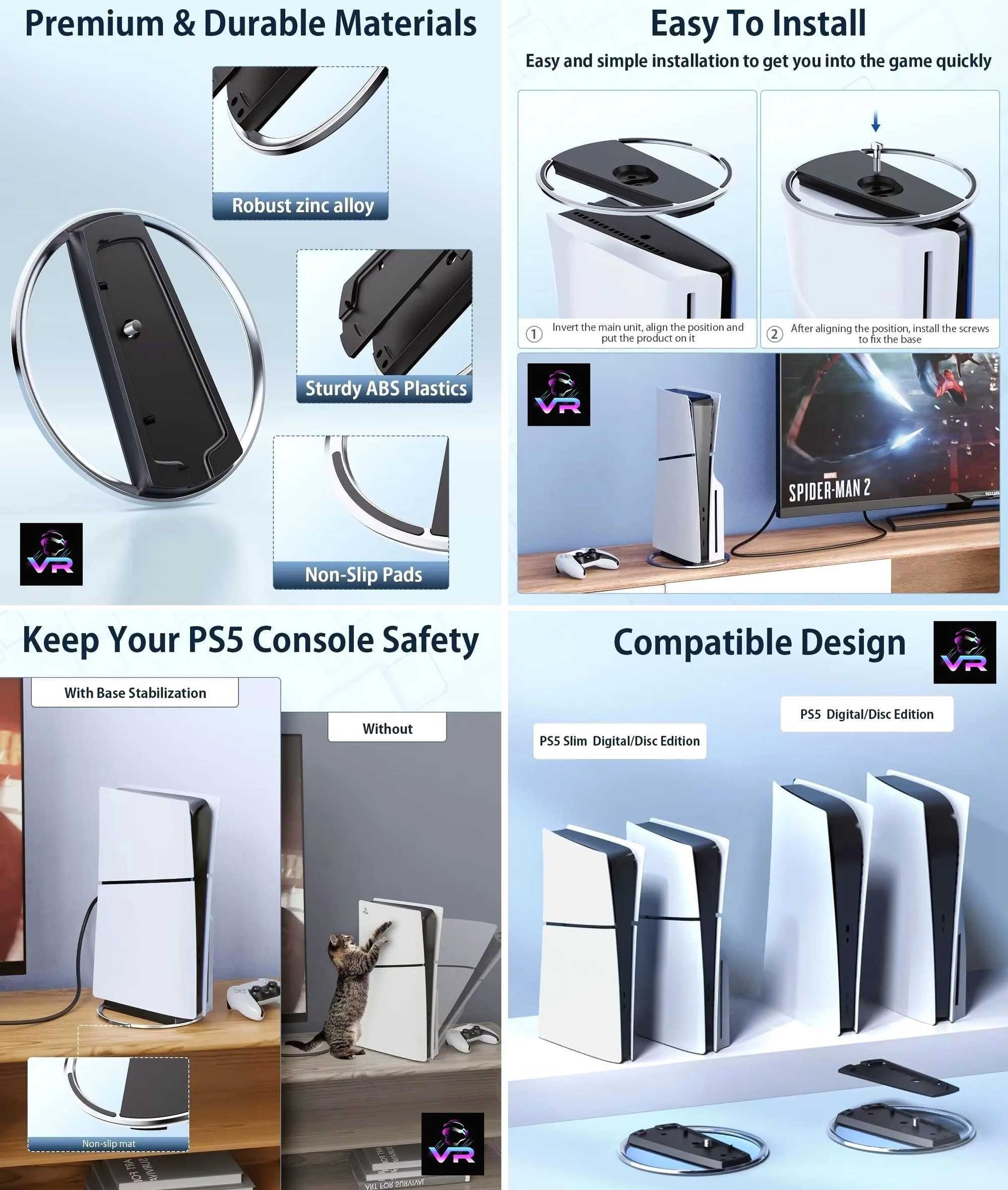 Підставка Sony PlayStation 5 PRO \ PS5 PRO \ PS5 Slim Stand Vertical