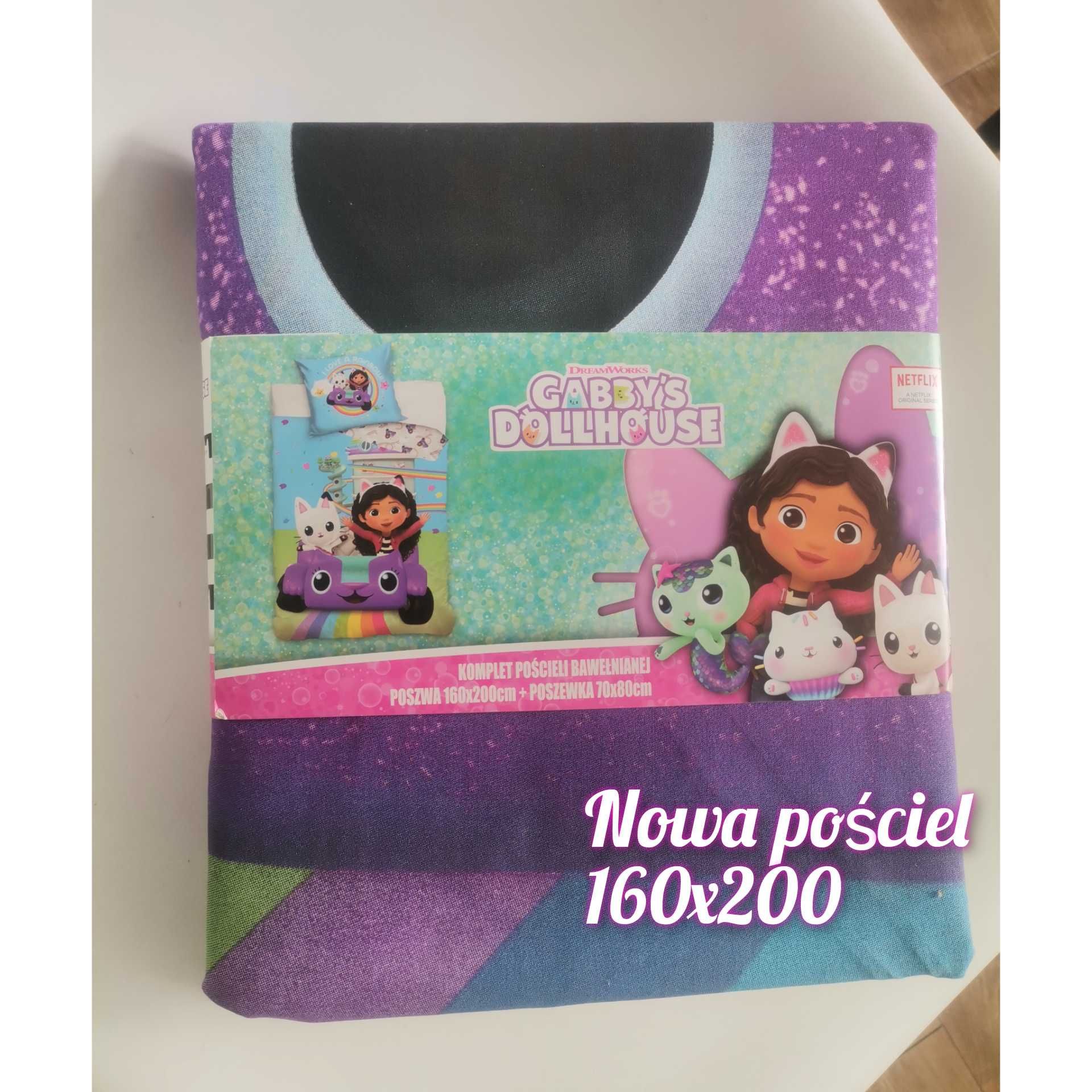 Nowa pościel koci domek gabby 160x200 Gabi kotki pościel bawełniana