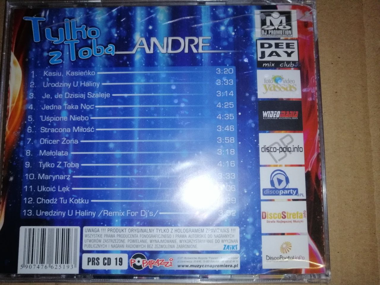 ANDRE Tylko z Tobą Nowa płyta CD w folii disco polo