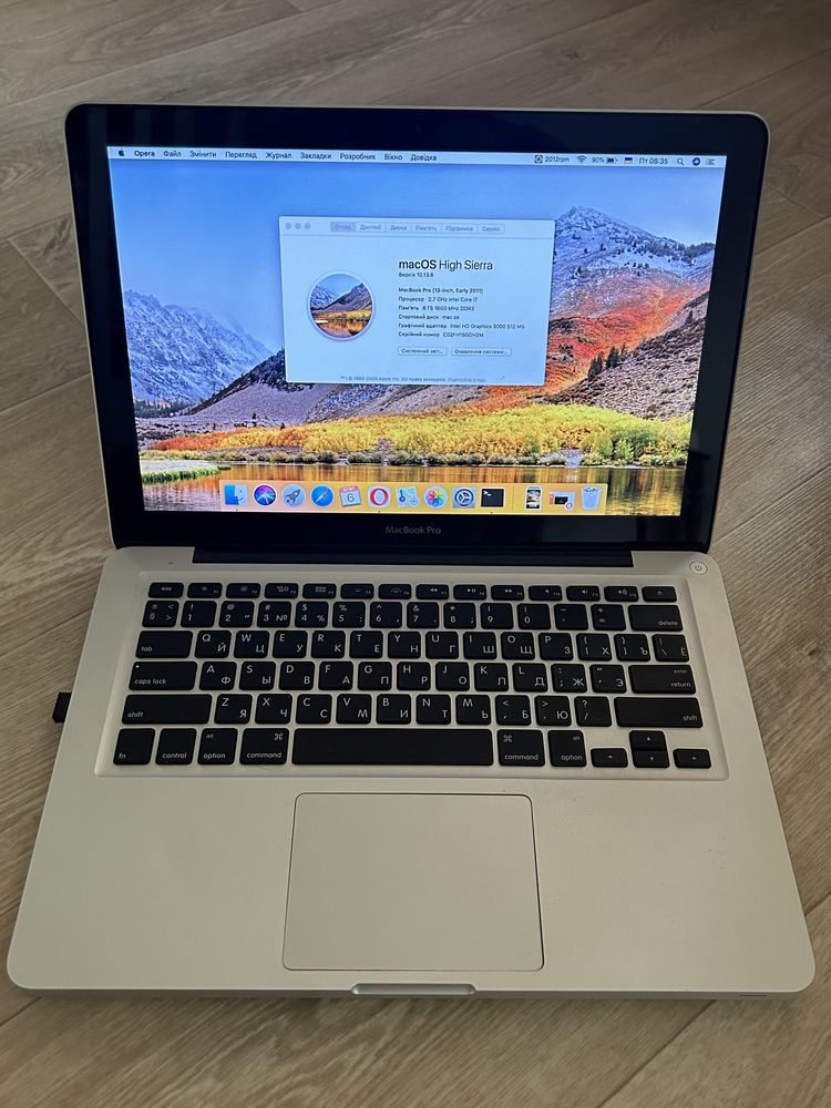 MacBook Pro 13" i7 2011г 8гб DDR3 1600Mhz 512мб видеокарта