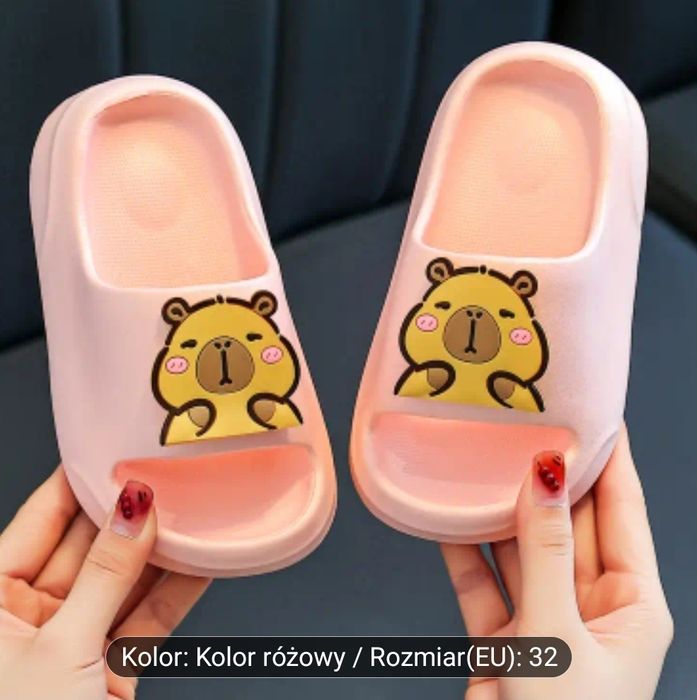 Kapcie Kapibara różowe roz. 32