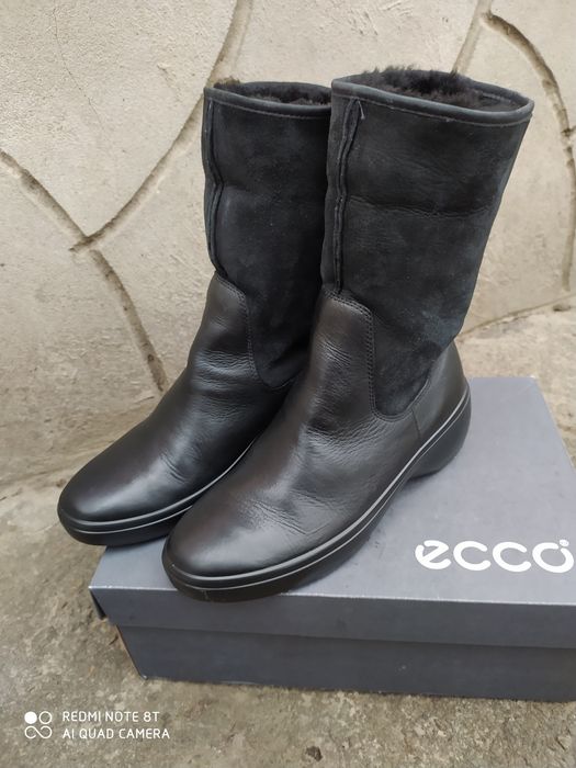 Ecco 36 35 ботинки жіночі зимові чоботи черевики сапоги взуття ессо