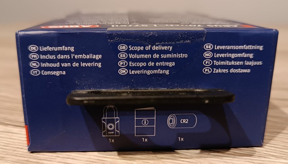 Profesjonalna Kłódka na odcisk palca Abus Touch 57/50 NOWA solidna