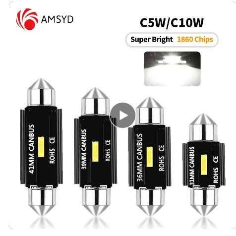 Габаритные огни лампа C5W C10W T10 LED лампочка светодиодная салон